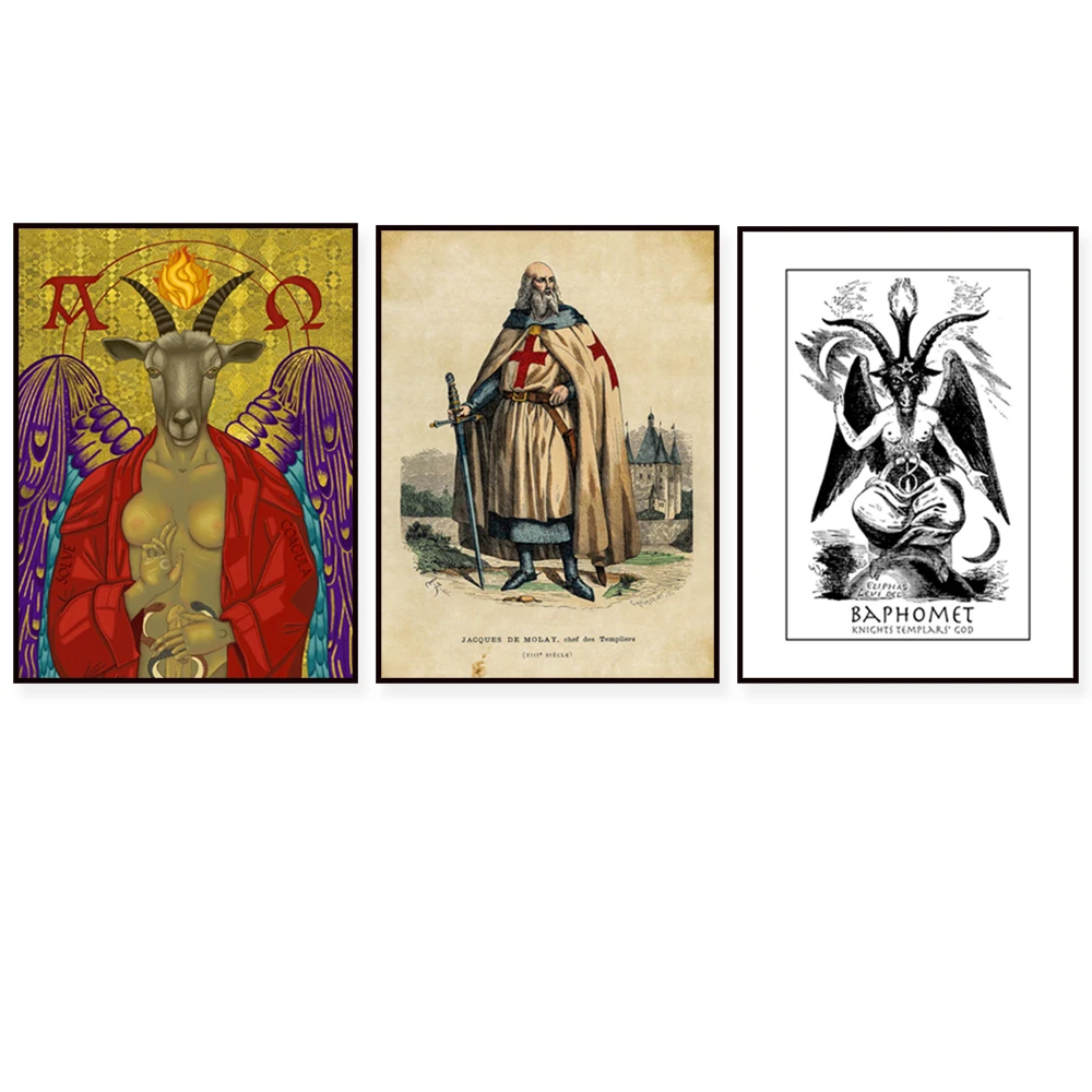 Baphomet Print, Lucifer Poster, God Of Light Print, Baphomet Poster, Baphomet Sigil, Satanic Goat Poster, Occult Art Print