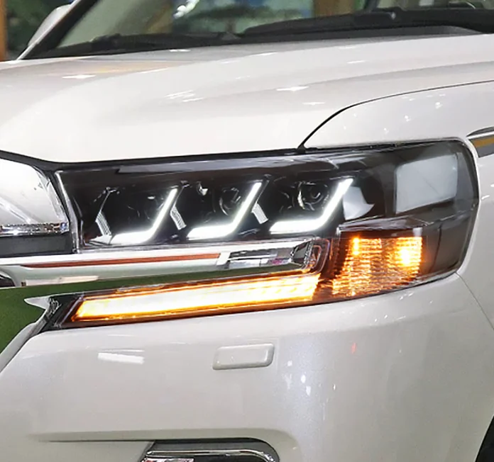 600% Brighter Triple LED Projector Headlights for To-yo-ta Land Cruiser LC200 2016-2020 DRL Sequential Turn Signal Plug-and-Play