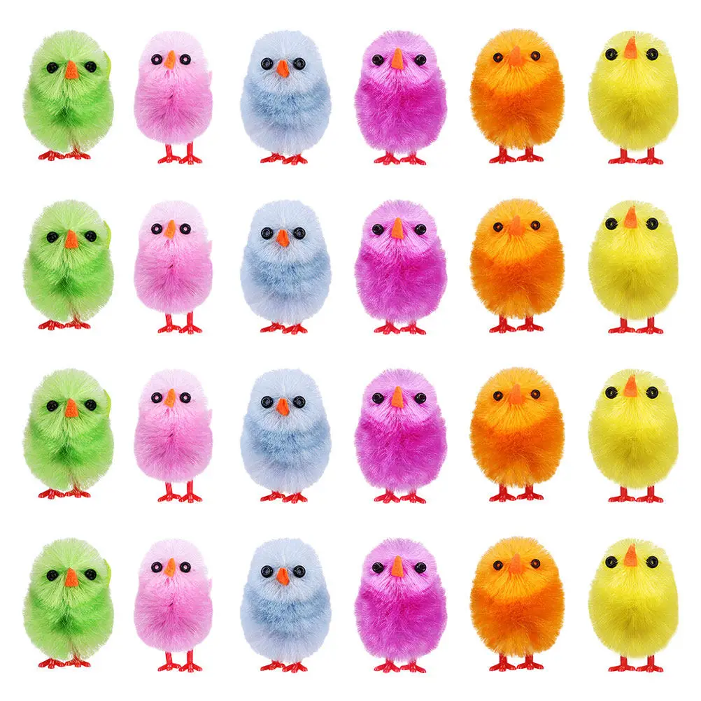 

24Pcs Adorable Mini Easter Chick Decor Soft Stuffed Animal for Living Room Dormitory Party Decoration Festive Occasion Gift