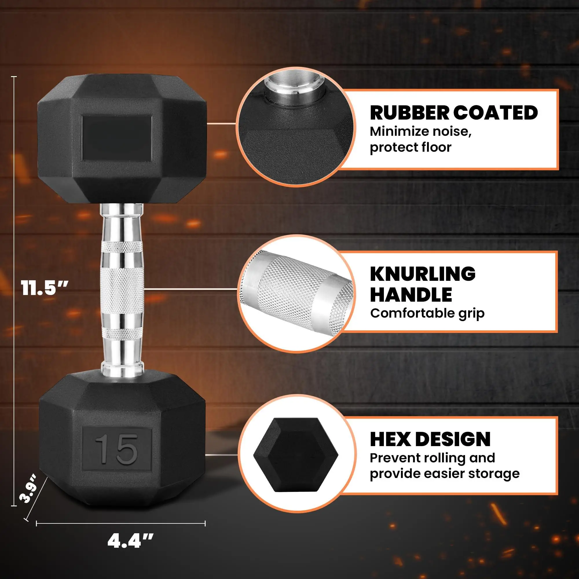Wholesale PEV Hexagonal Dumbbells for Men's Fitness Fixed Gym Arm Training Dumbbells 5kg