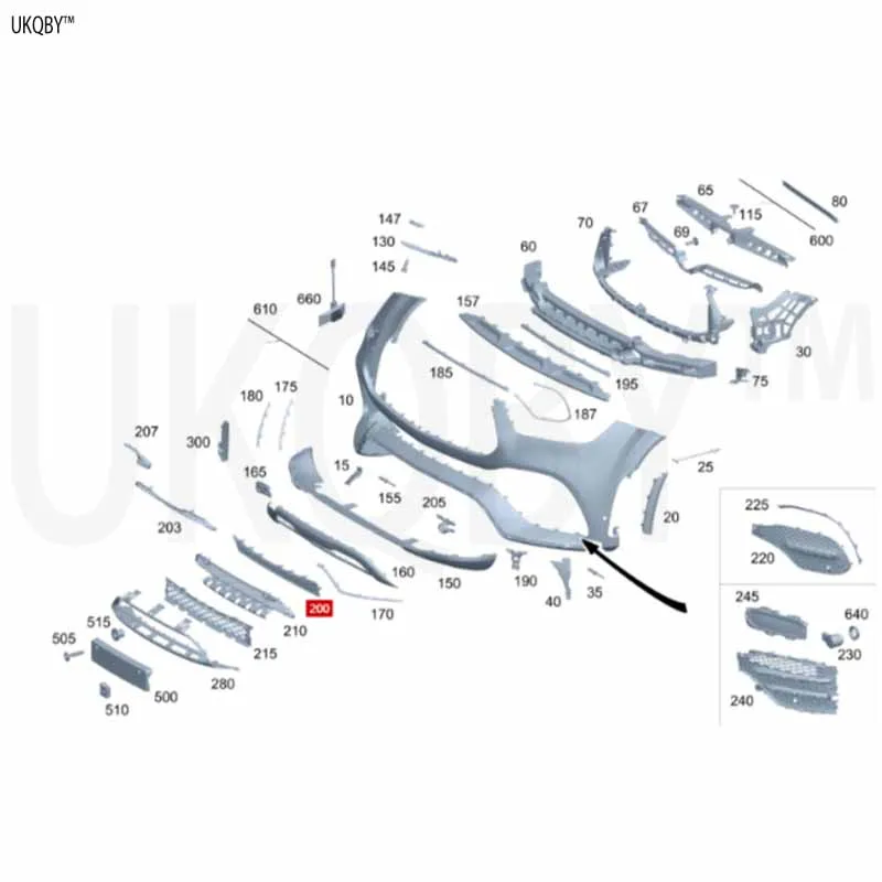 تحت الغطاء الواقي Me rc ed es Be nz A 167858005 ، في المنتصف #2