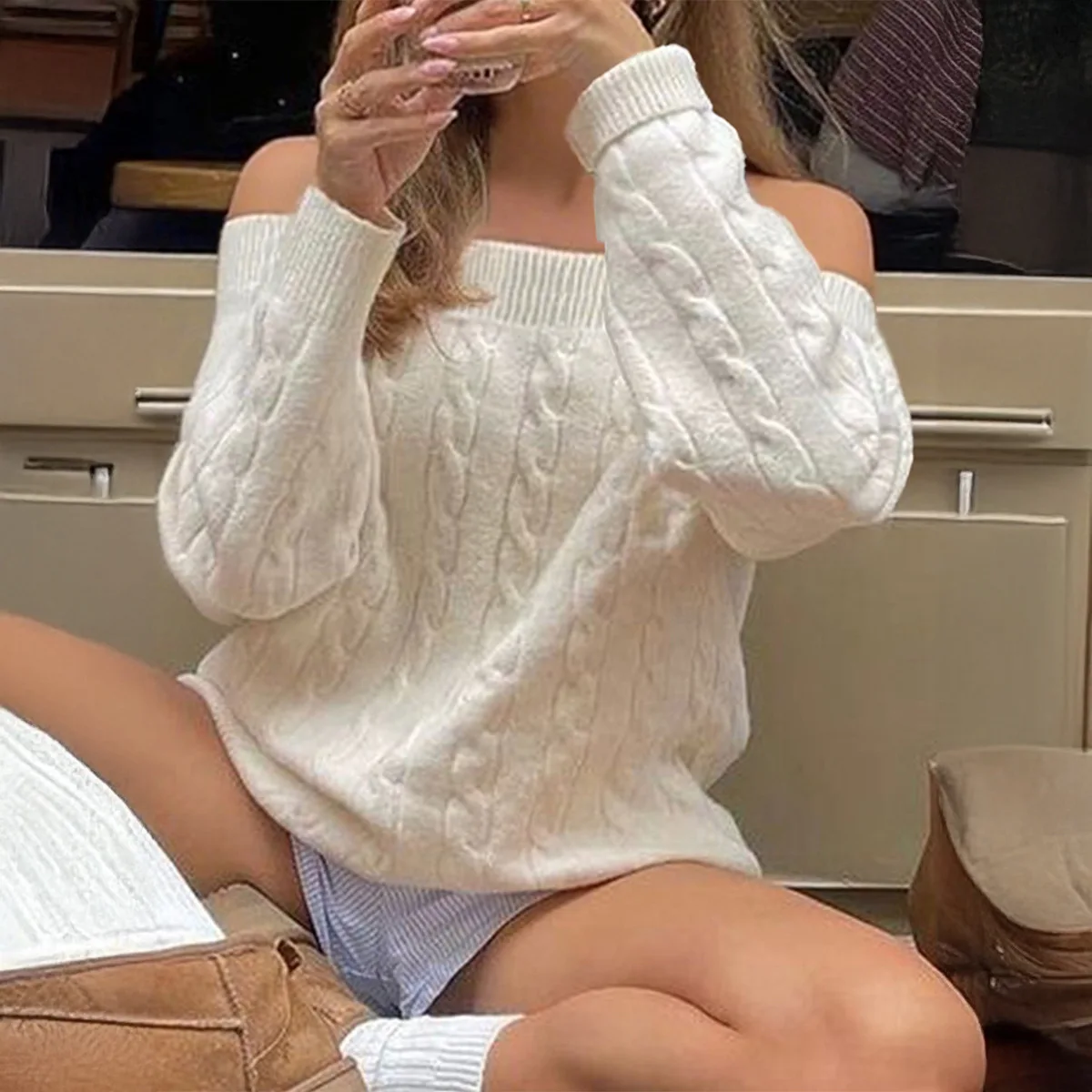 Sweaters Solid Color Long Sleeved Sweater for Autumn Women's Clothing 2025 Fashion Tops Women M