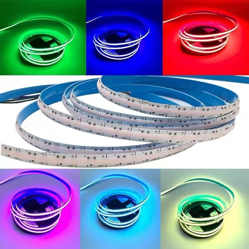 

DC12V 24V RGB COB LED Strip Light Supply Kit 480 786 840LEDs/M Flex High Density Flexible light striphousehold cabinet light