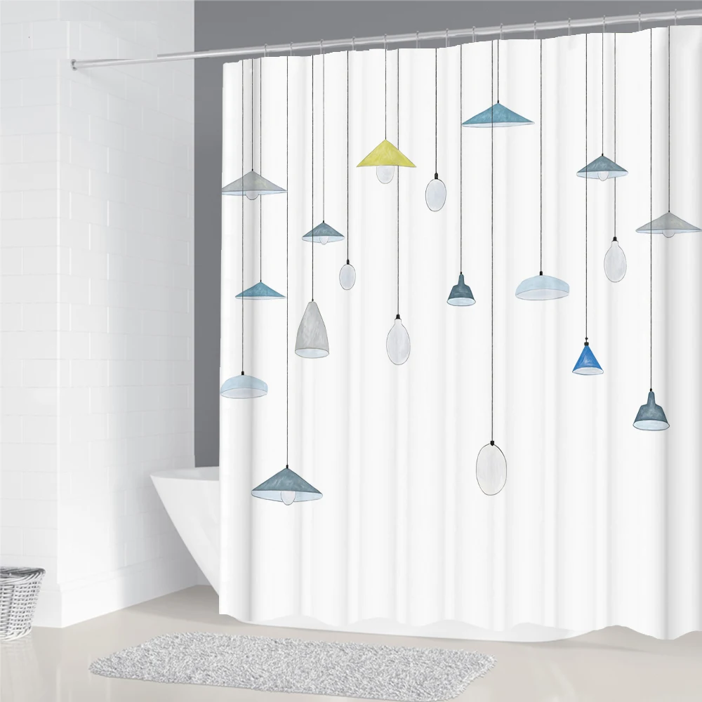 Bathroom Curtain Modern Simple Pattern Home Decor Waterproof Polyester Shower Curtains Bath Screen 180*180cm & 180*200cm