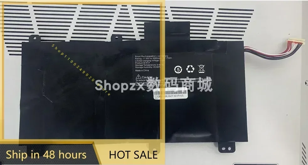 For New K17 11.55V 5000mah   57. 75wh Laptop battery