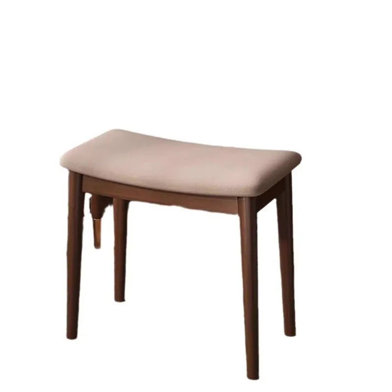 Light Luxury Solid Wood Makeup Stool Dressing Stool Minimalist Small Stool Shoe Changing Girl Bedroom Dressing Table  Tabouret