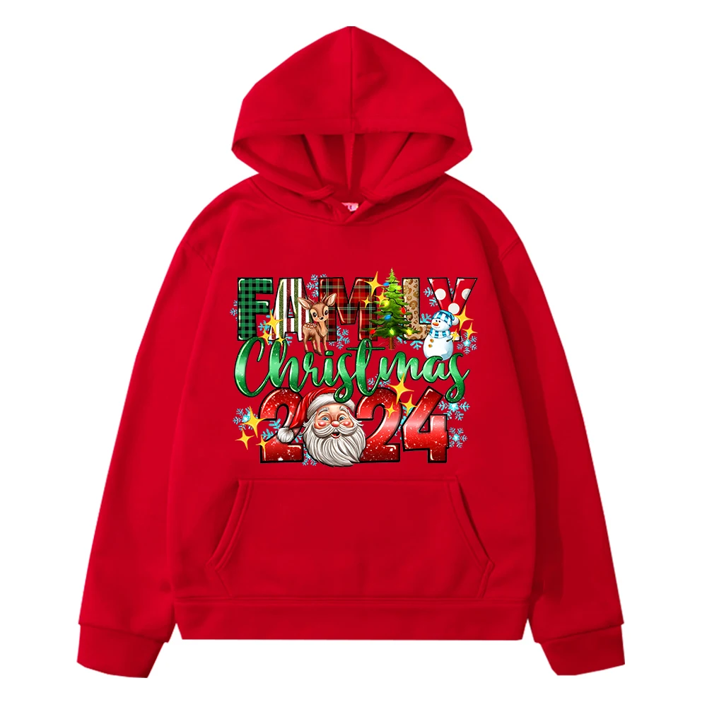 

Christmas Cartoon hoodie Fleece Sweatshirt y2k sudadera jacket Pullover Merry Christmas Print anime hoodie kids clothes girls