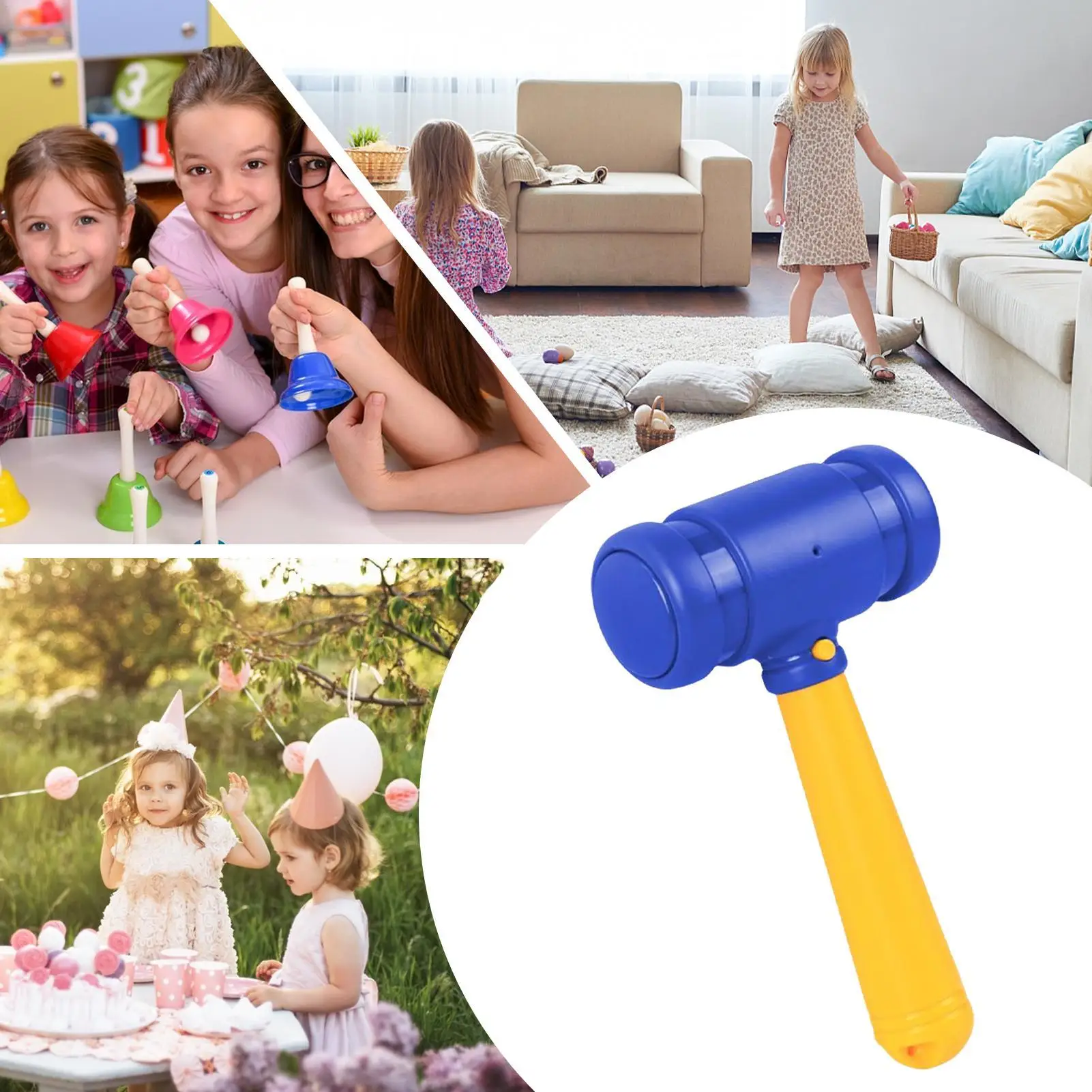 Piepend hamerspeelgoed Grappige opnamehamer voor baby Educatief bonzend speelgoed Indoor Games voor zintuiglijk spelen Voorschoolse vakantie