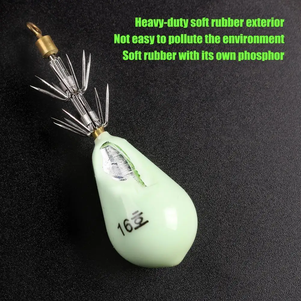 

2Pcs/Box Squid Jig Metal Cuttlefish Sleeve Octopus Crank Artificial Jigs 10 Claws Squid Jig Hook Luminous Squid Hook For Angling