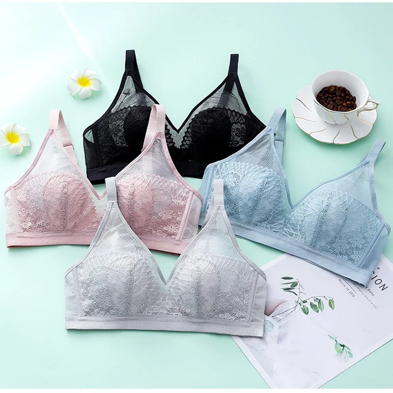 Sexy Lace Push Up Design Bras Summer Invisible Clothes for Women Female Bralette Underwear Seamless Wire Lingerie Ropa De Mujer