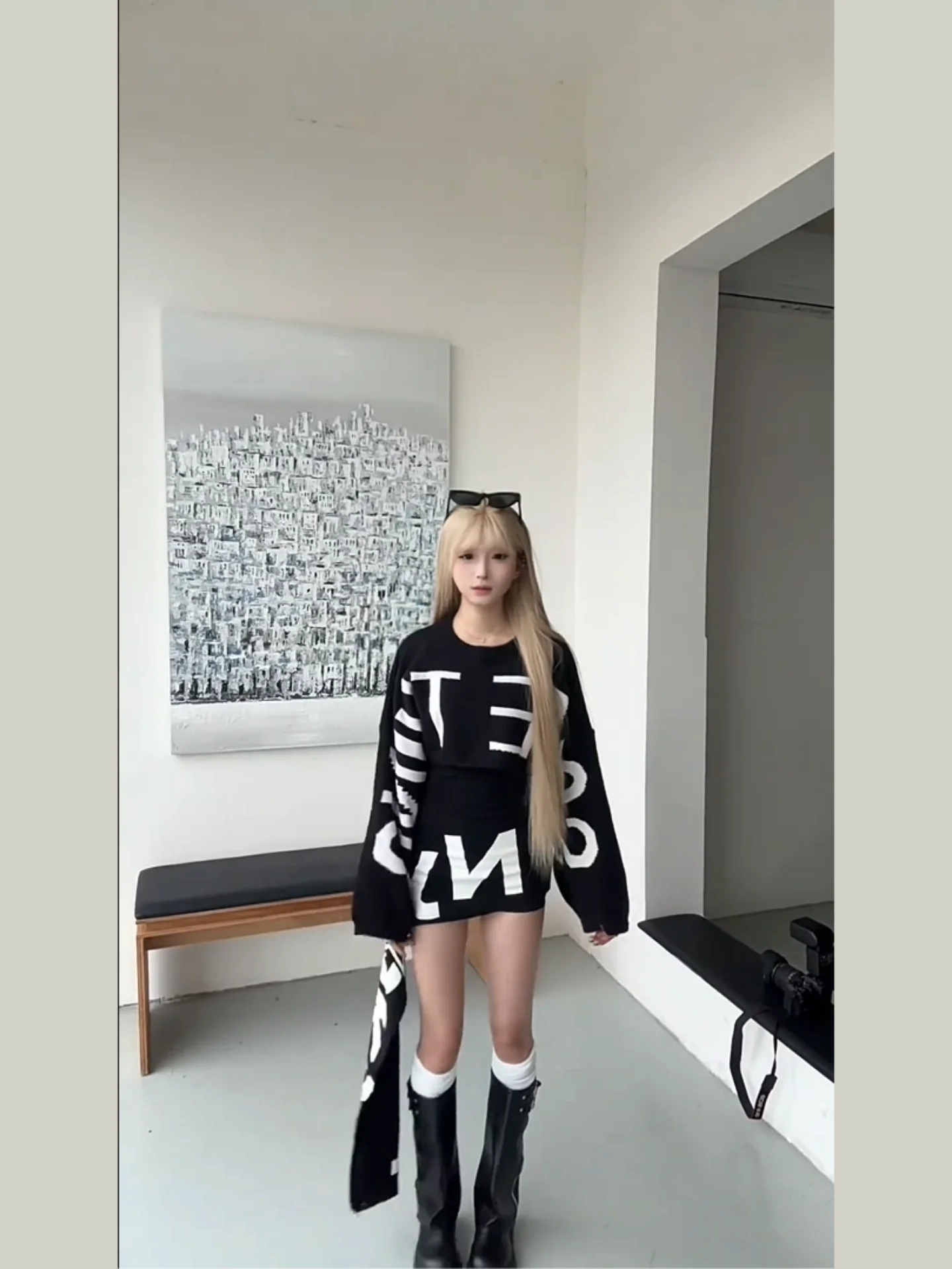 

Американский модный комплект для девушек: удобный свободный топ и очень милая юбка с высокой талией, новинка весенней коллекции, повседневный стиль