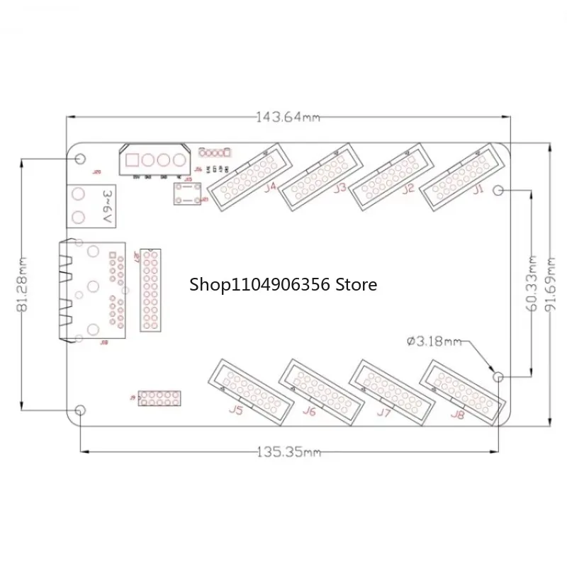 for Color Light 5A-75B Receiver Card Light Emitting Diode Display Full Color Control Card