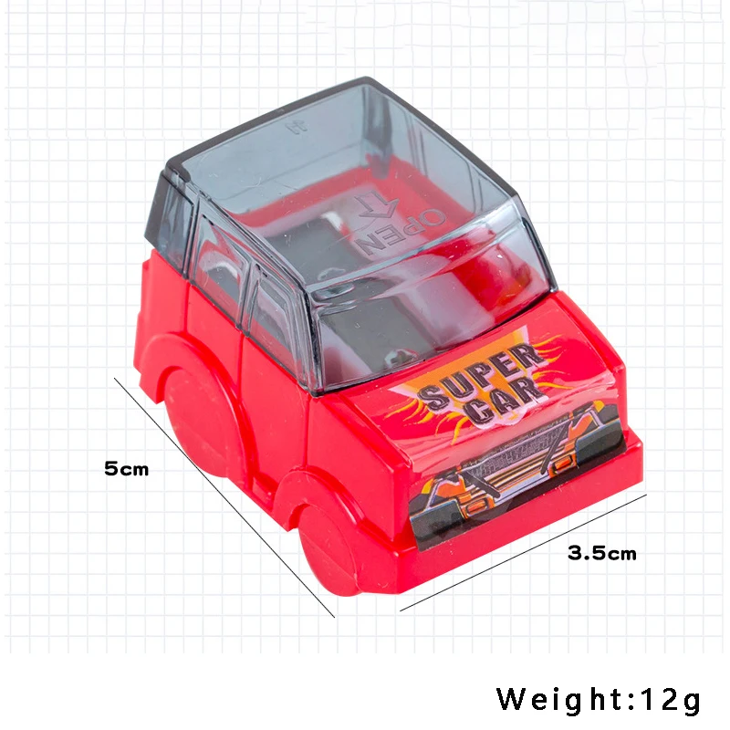 かわいい車モデル二穴鉛筆削り、子供用鉛筆削り、学生学校文房具、3個