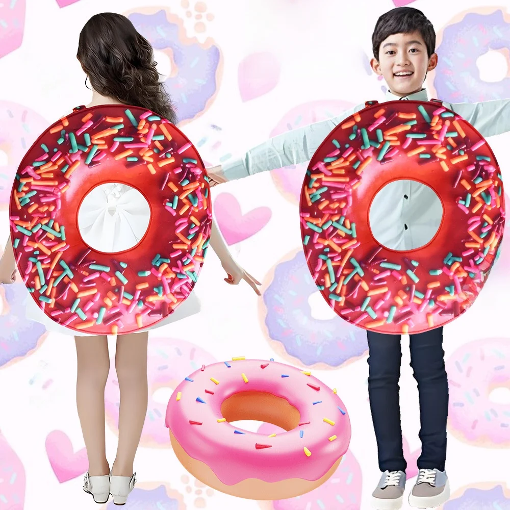 

Детский костюм для косплея «Пончик Crazy Par», реквизит для выступления на Хэллоуин, забавный наряд, полиэфирное волокно 00%