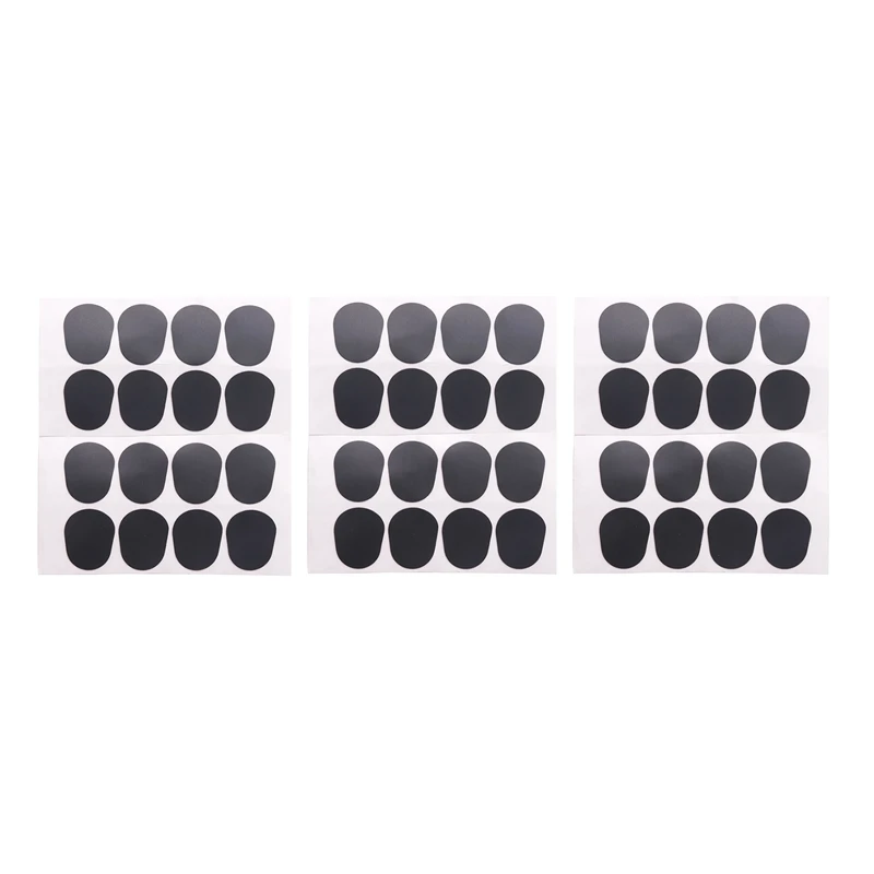 ABHS-48Pcs Alto/Tenor Sax Clarinet Mouthpiece Patches Pads Cushions, 0.8Mm Black