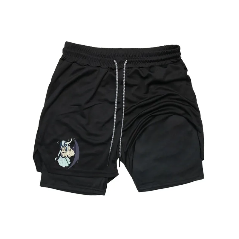 

Bleach 2in1 Gym Workout New Shorts for Men Summer Double Quick Dry Stretchy Athletic Compression Shorts Fitness Running Jogging