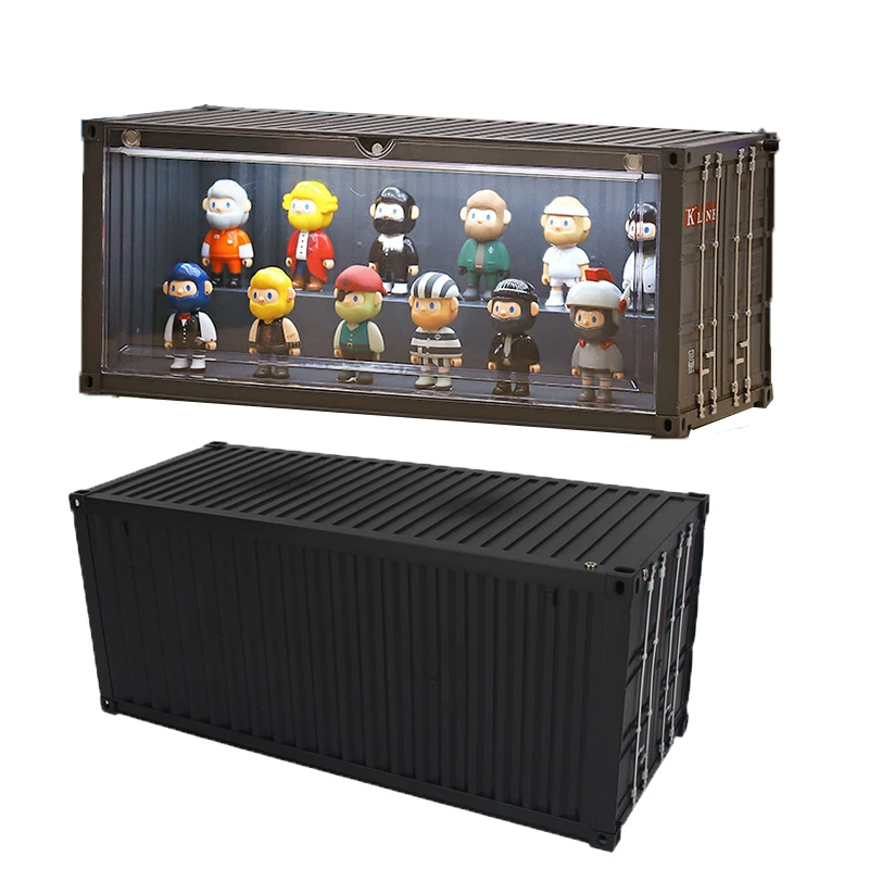 Large Container show Box with Lights Large Dustproof Box for Blind Box Action Figures Model Dolls Collectibles Display Box Gifts