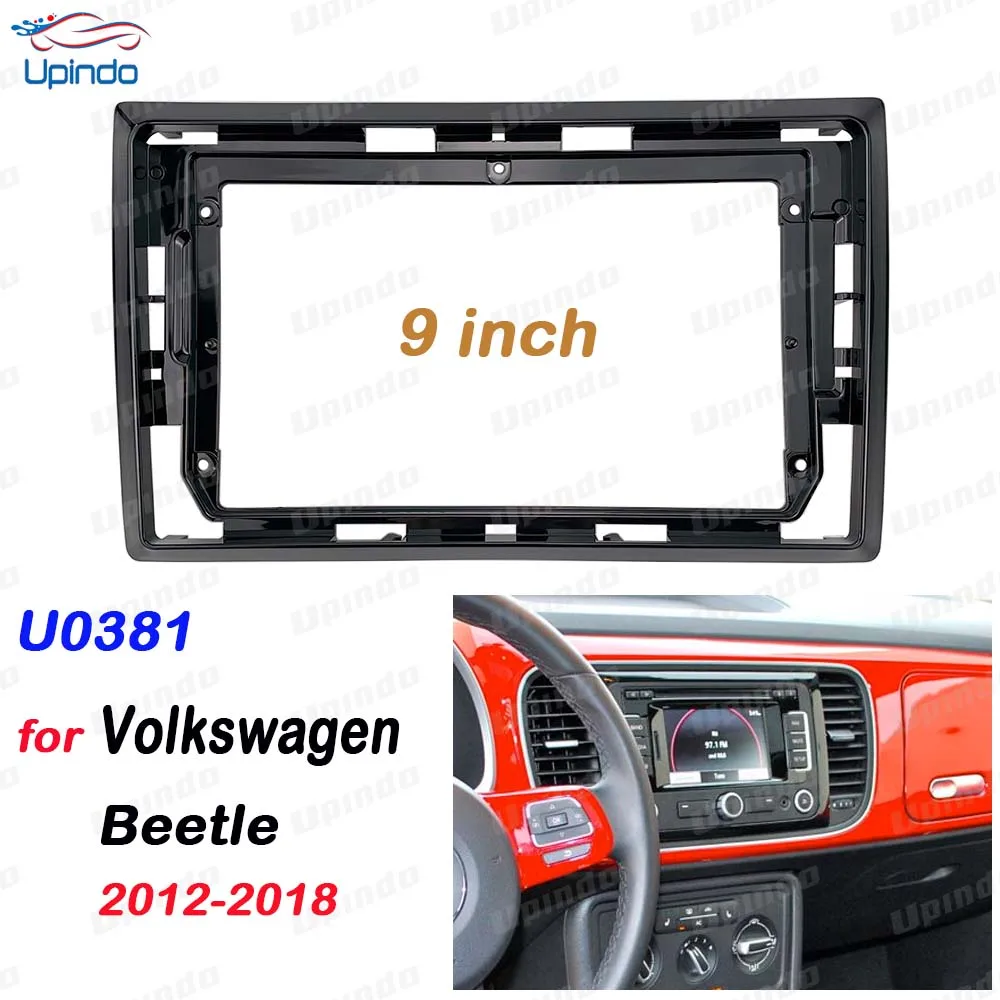 

Car Accessory 2 Din 9 Inch Radio Fascia DVD GPS MP5 Panel Frame for VW Volkswagen Beetle 2012-2018 Dashboard Mount Kit