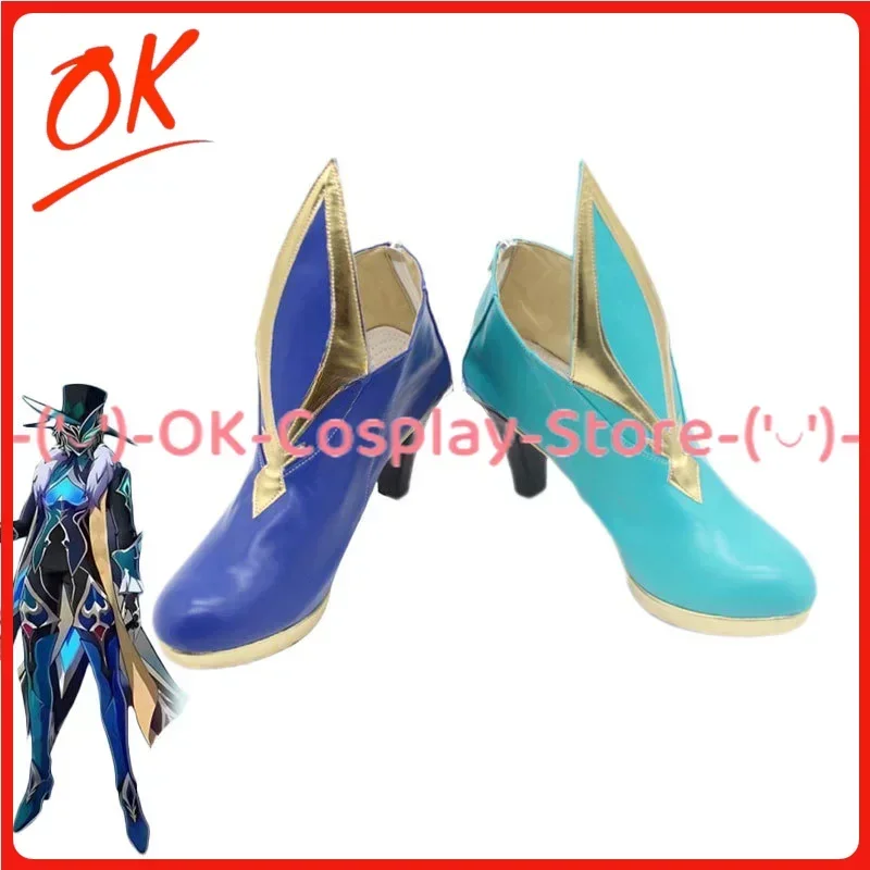 

[Customized] Honkai Star Rail Kakavasha Aventurine Cosplay Shoes Anime Game Roleplay Costume Prop Carnival Party PU Leather Boot