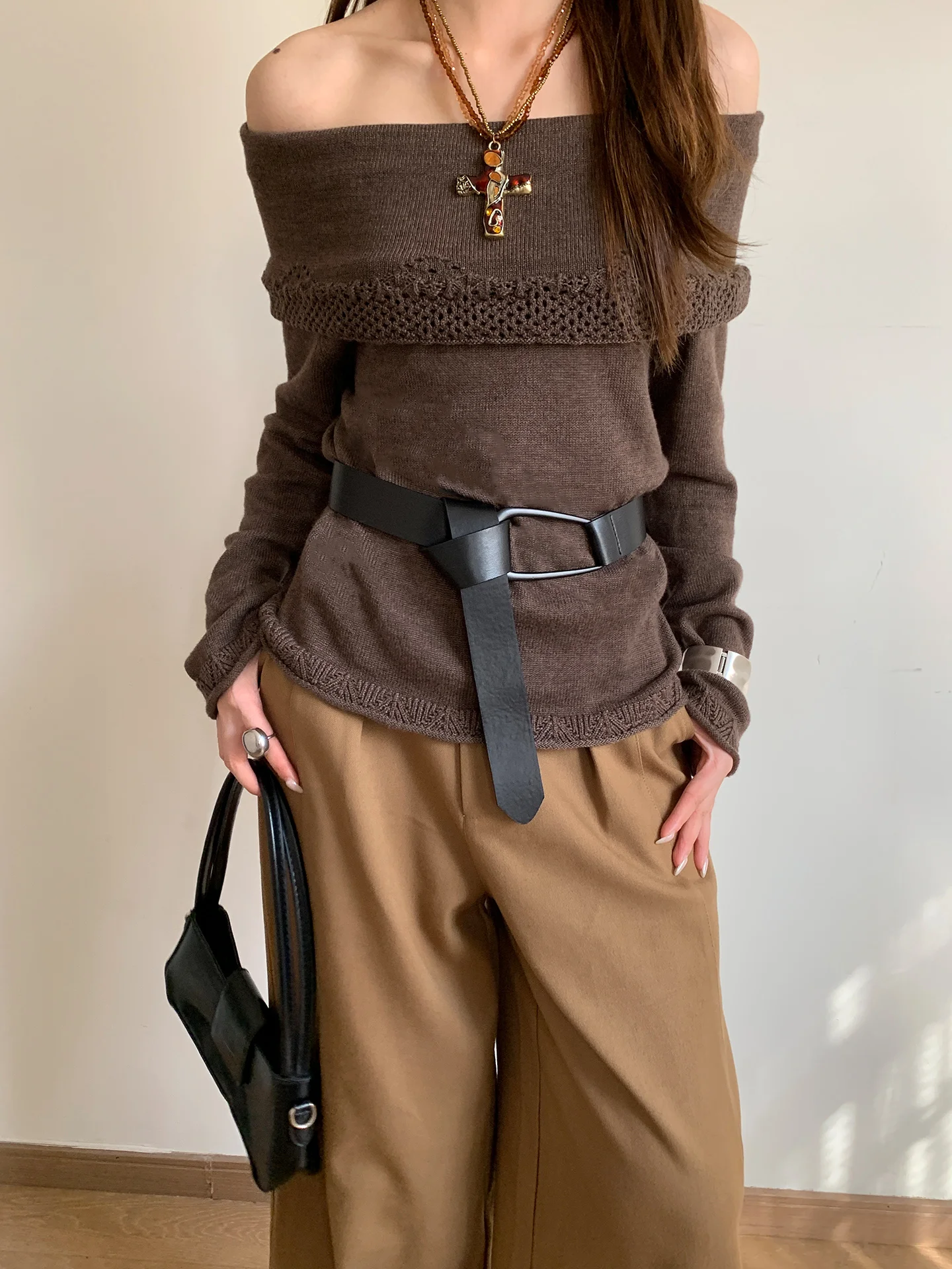 Cintura in vita per donna Decorazione per abbigliamento Gonna con ampia cintura Cintura versatile senza fori per legare nodi