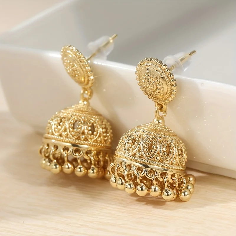 Bohemian Vintage Exquisite Clock Bead Pendant Earrings for Women's Daily Party Gifts, Elegant Jewelry, Holiday Accessories