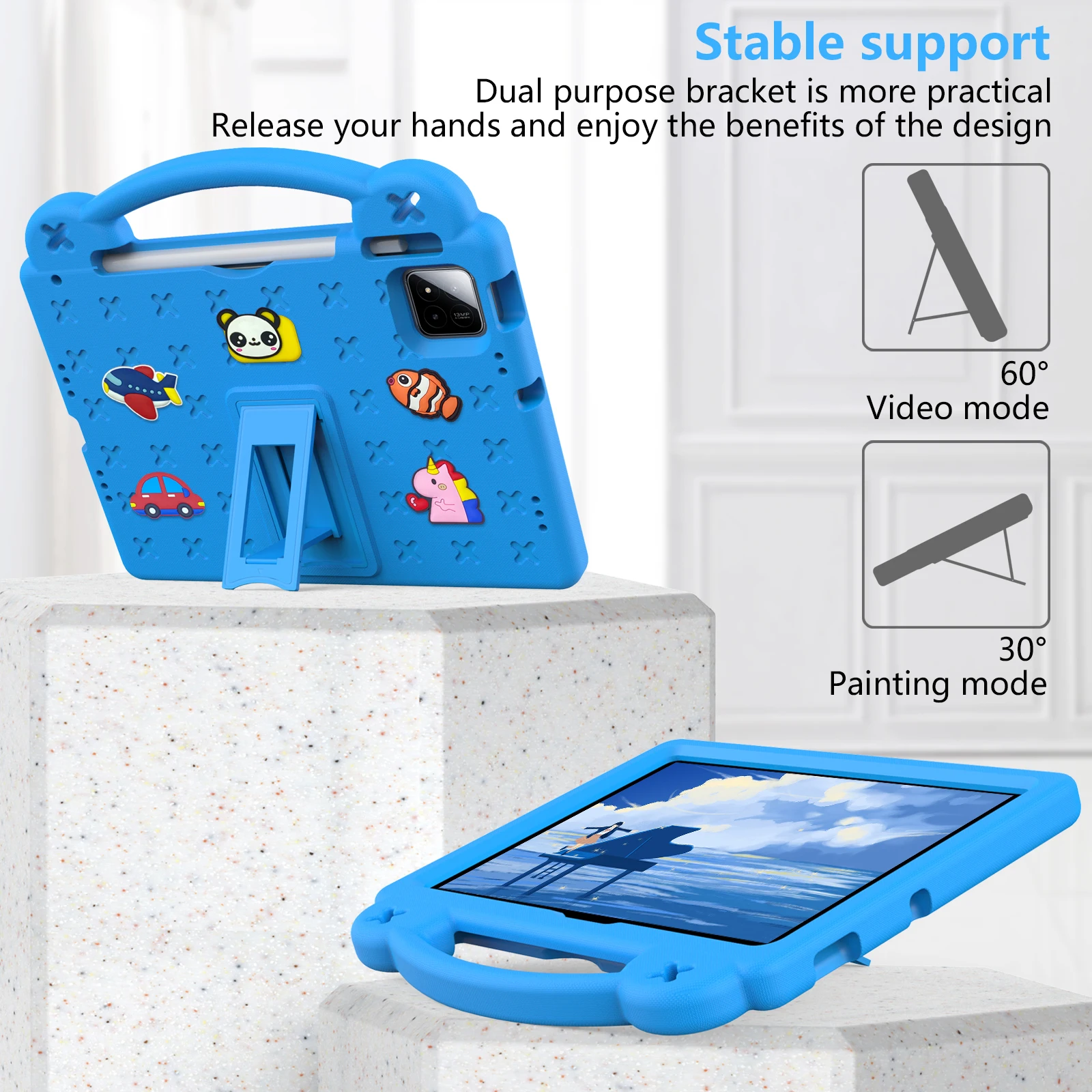 

Cartoon EVA Kids Case For Xiaomi Poco Pad X1 2025 Pad 8 7 pro 11.2" Tablet Case Durable Shockproof Cover Shell with Kickstand