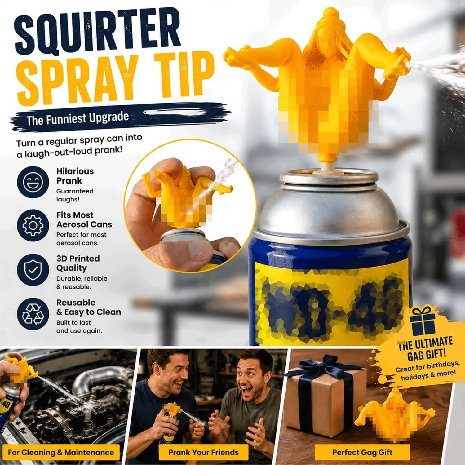 Novelty Spray Can Nozzle Tip 3D Printed Reusable Aerosol Can Spray Attachment Compatible with Standard Spray Cans