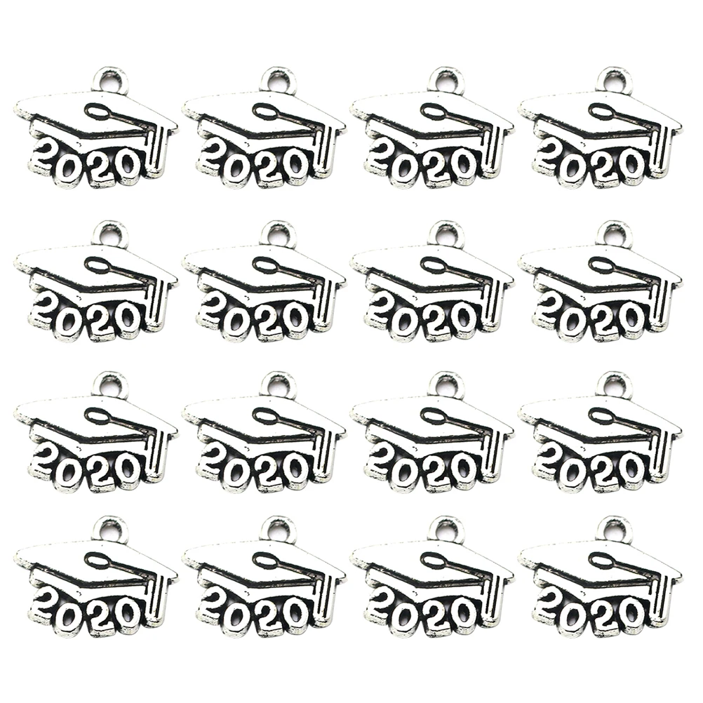 

100 Pcs Doctor Hat Pendant Charms Alloy Jewelry Making Accessories Silver Color DIY Craft Supplies Fashion Pendant Set