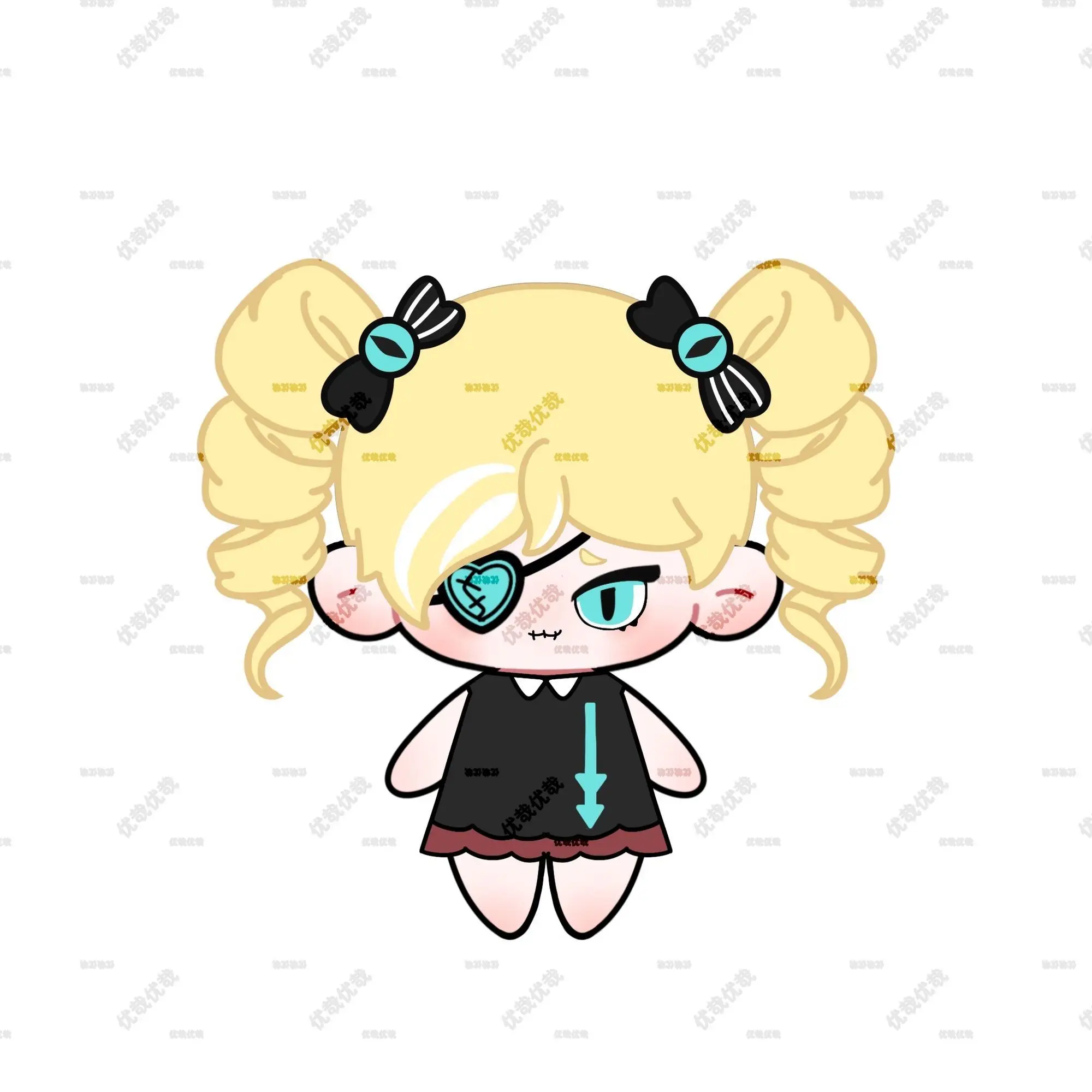 에기 파티 20cm 스텔라 코튼 인형 봉제 애니메이션 캐릭터 귀여운 드레스업 플러시 장난감 성인 및 어린이 선물용