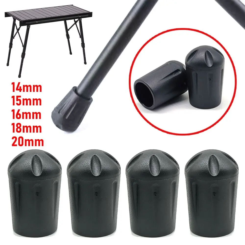 1Pcs/4Pcs Camping Chair Accessories Moon Chair Leg Covers Plug Connector Wear-resistant Leg Protectors 14/15/16/18/20mm