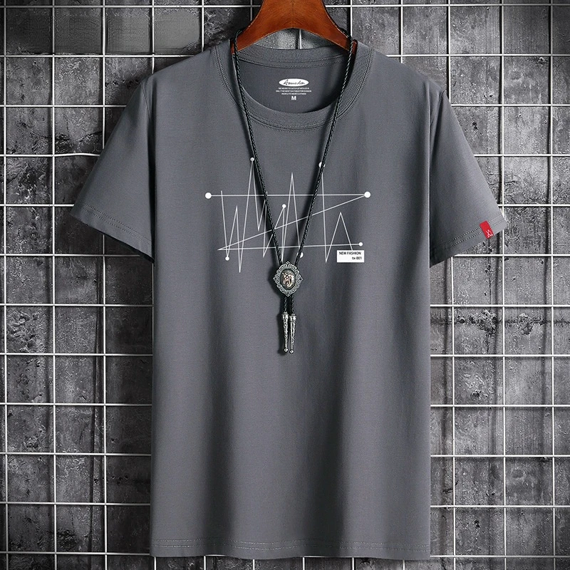 Camiseta de Manga para hombre, camisetas holgadas de gran tamaño, camiseta 100% de algodón con estampado gótico a la moda, camiseta de manga corta para hombre, nueva camiseta informal de verano para hombre