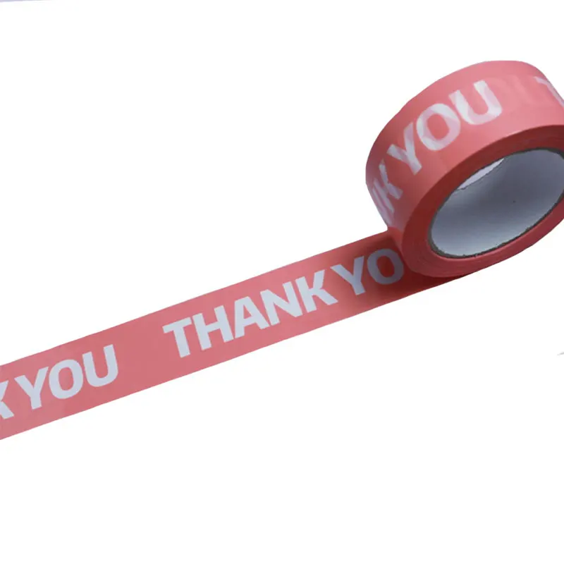 THANK YOU Printing Packaging Sealing Transparent Tapes 1Roll Advertising Gift Packaging Parcel Boxes Tape Custom Printed Logo