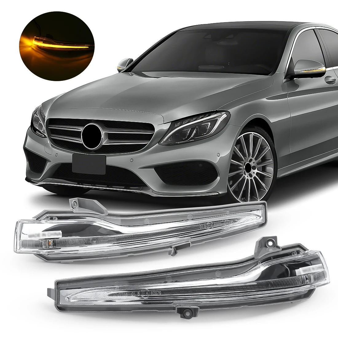 

For Mercedes-Benz E-Class W205 W213 W222 AMG Rear View Side Mirror Light Turn Signal Lamp 0999060143 0999060243 Car Accessories