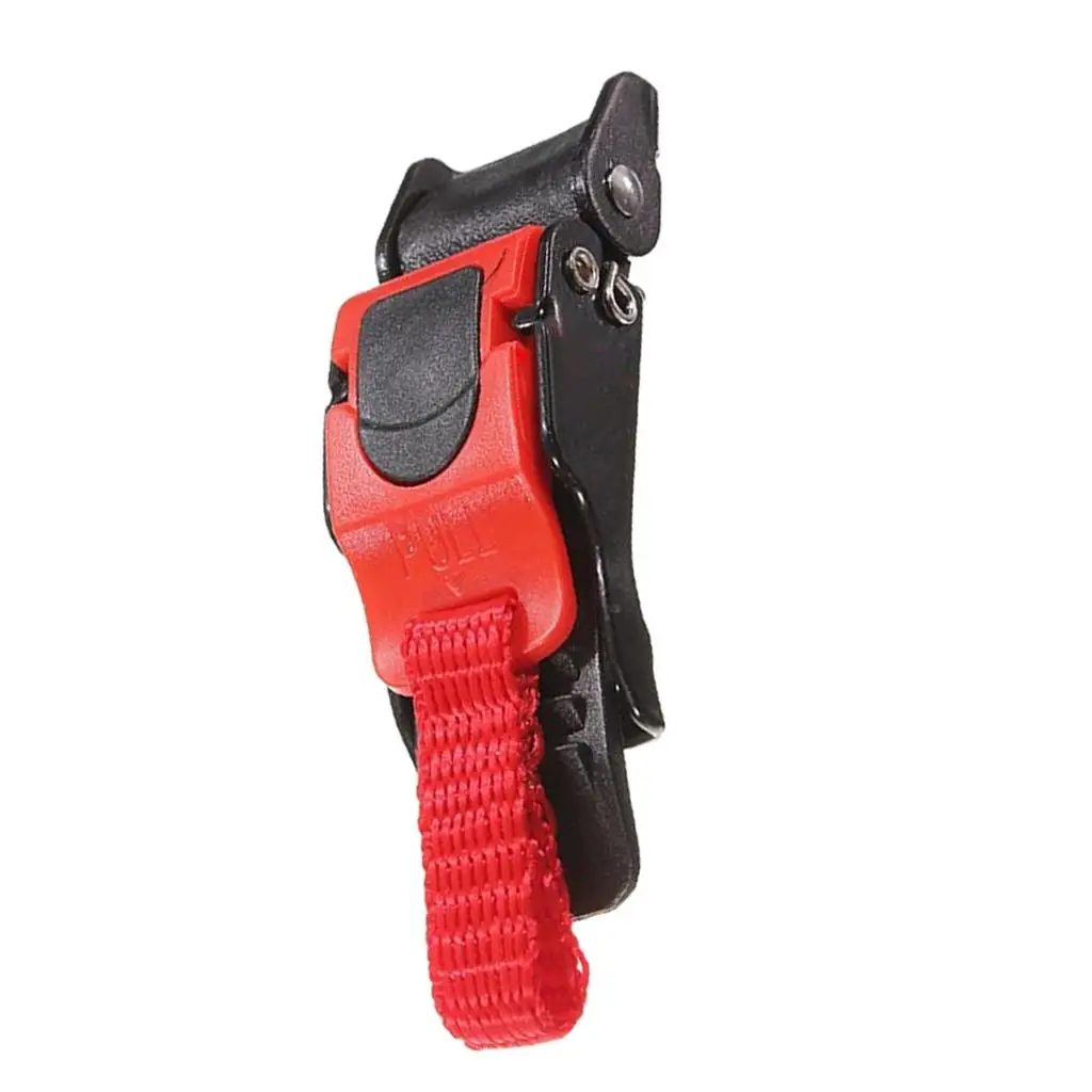 Plastic Motorcycle 9 Gear Helmet Clip Chin Strap Red/Black