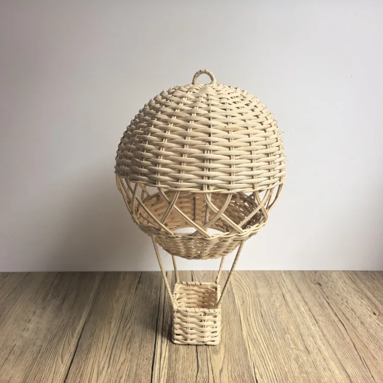 

Nordic rattan hot air balloon home decoration supplies children's room wall decoration wall stickers ornaments photo props