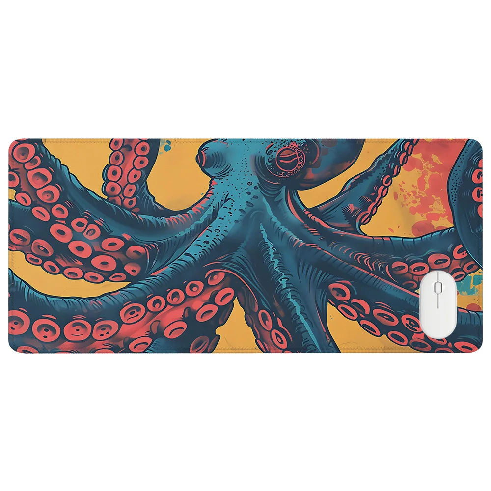 Octopus Desk Mat Octopi Mouse Pad Tentacles Topper Ocean Life Mousepad Tentacle Laptop Mat Sea Creatures Gamer Gift Gaming Setup