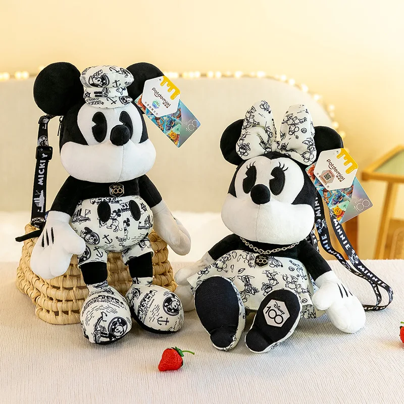 

Genuine Backpack Mickey Minnie 100th Anniversary Collection Functional Plush Doll Figures Surprise Gift From A Friend