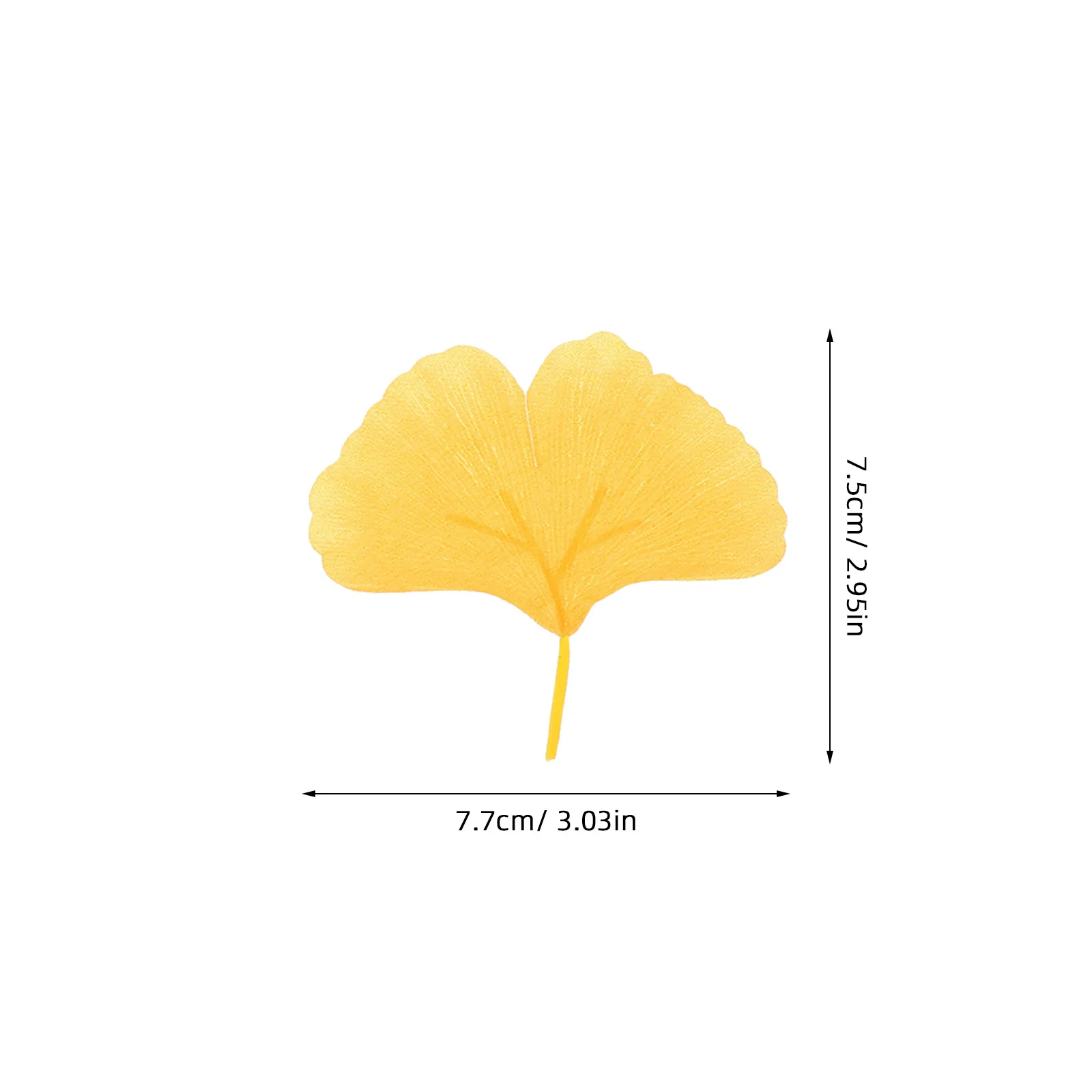 300 قطعة أوراق الجنكة المحاكاة أوراق الخريف الاصطناعية الصفراء لخريف الزفاف ديكور الزفاف دش جارلاند لوازم حفلة المنزل