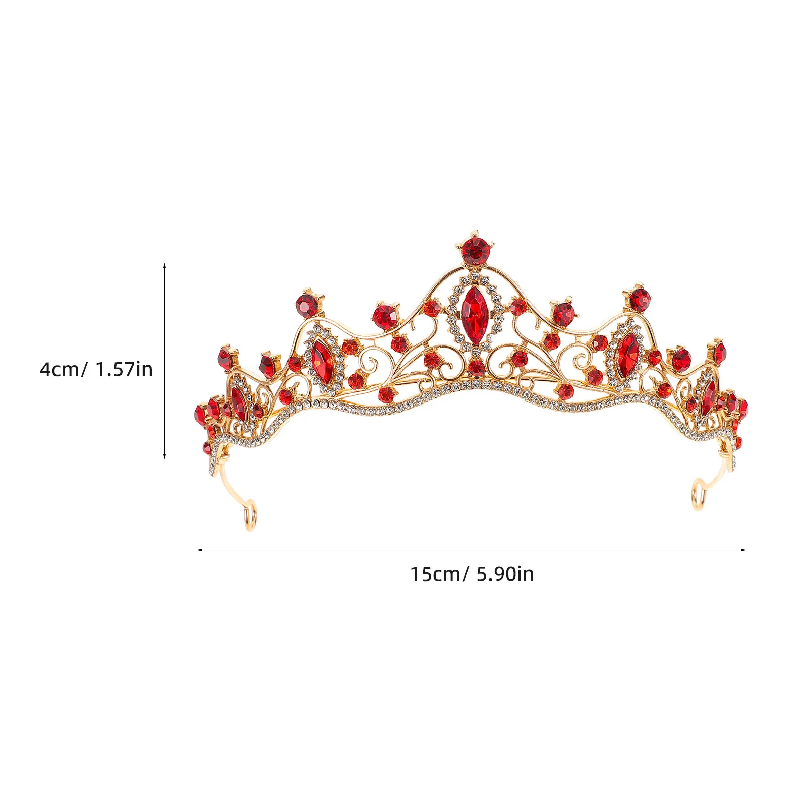 Rhinestone Bridal Crown Elegant Sparkling Wedding Tiara Lightweight Headpiece for Bride Birthday Party Stage Performance