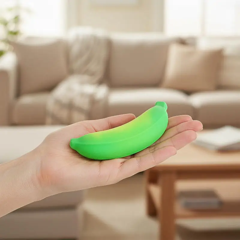 Reusable Slow Rebound Squeeze Banana Color Changing Stress Reliever Toy for Casual Relaxation Gifts