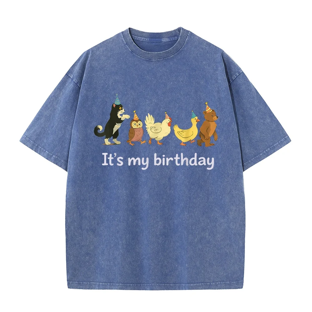 Little Bear Birthday Graphic Y2K Bears Lovers Gifts Cute T-Shirt 트레이닝복 Camiseta Personalizada Tシャツ Daily Wear Cotton Tee Casual