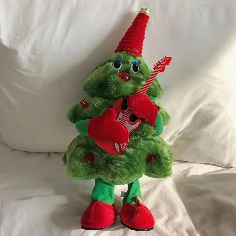 Saxofone elétrico árvore de natal, brinquedo de pelúcia, guitarra, canta, ilumina, danças, presente para crianças, novo, 2022