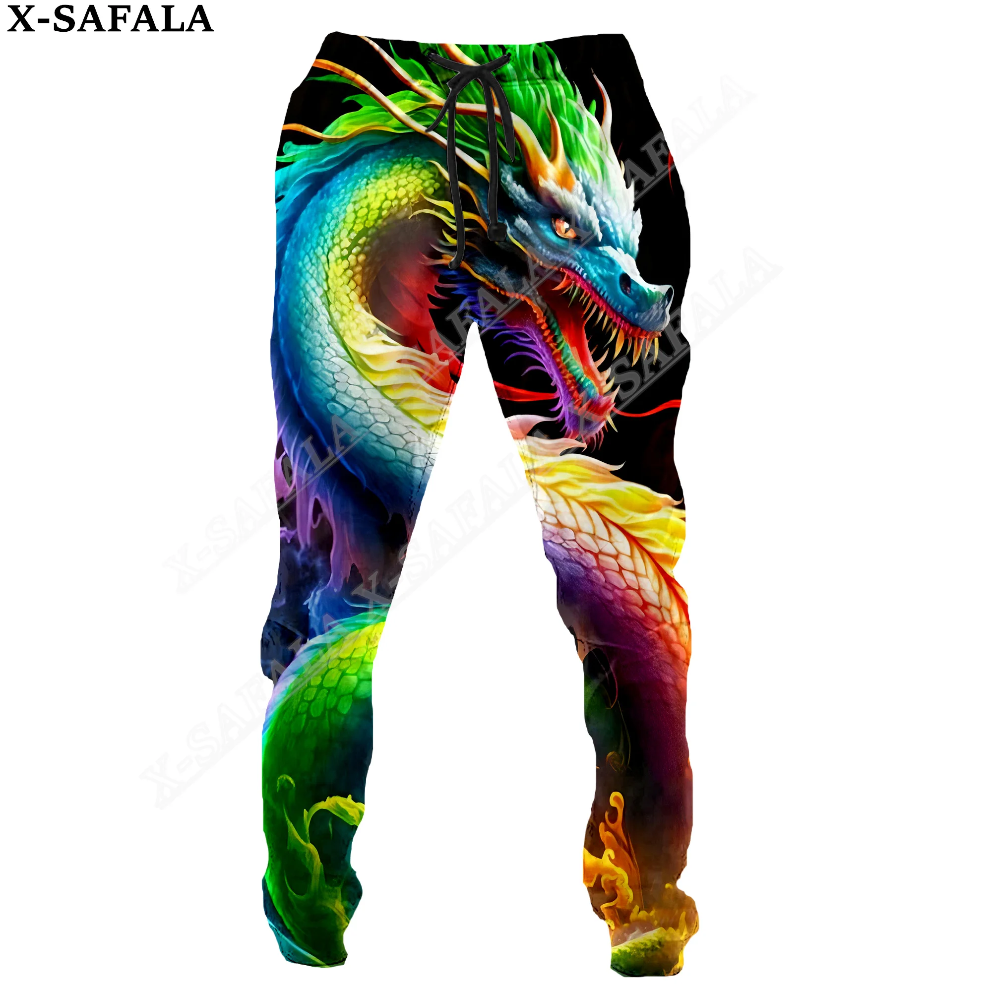 

Myth Dragon Art Moon Print Trousers Men Women Sweatpants Casual Drawstring Long Joggers Streetwear Spring Autumn Sports Pants-1