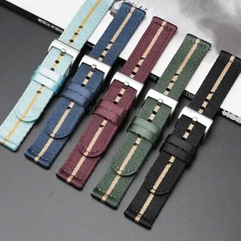 18mm 20mm 22mm 24mm High Quality Nylon Strap for Seiko for Omega for MoonSwatch Planet Band Quick Release Universal Bracelet