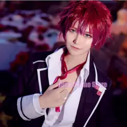 Anime Diabolik Lovers Sakamaki Ayato przebranie na karnawał mundury szkolne impreza z okazji Halloween strój blezer spodnie krawat pas i peruka