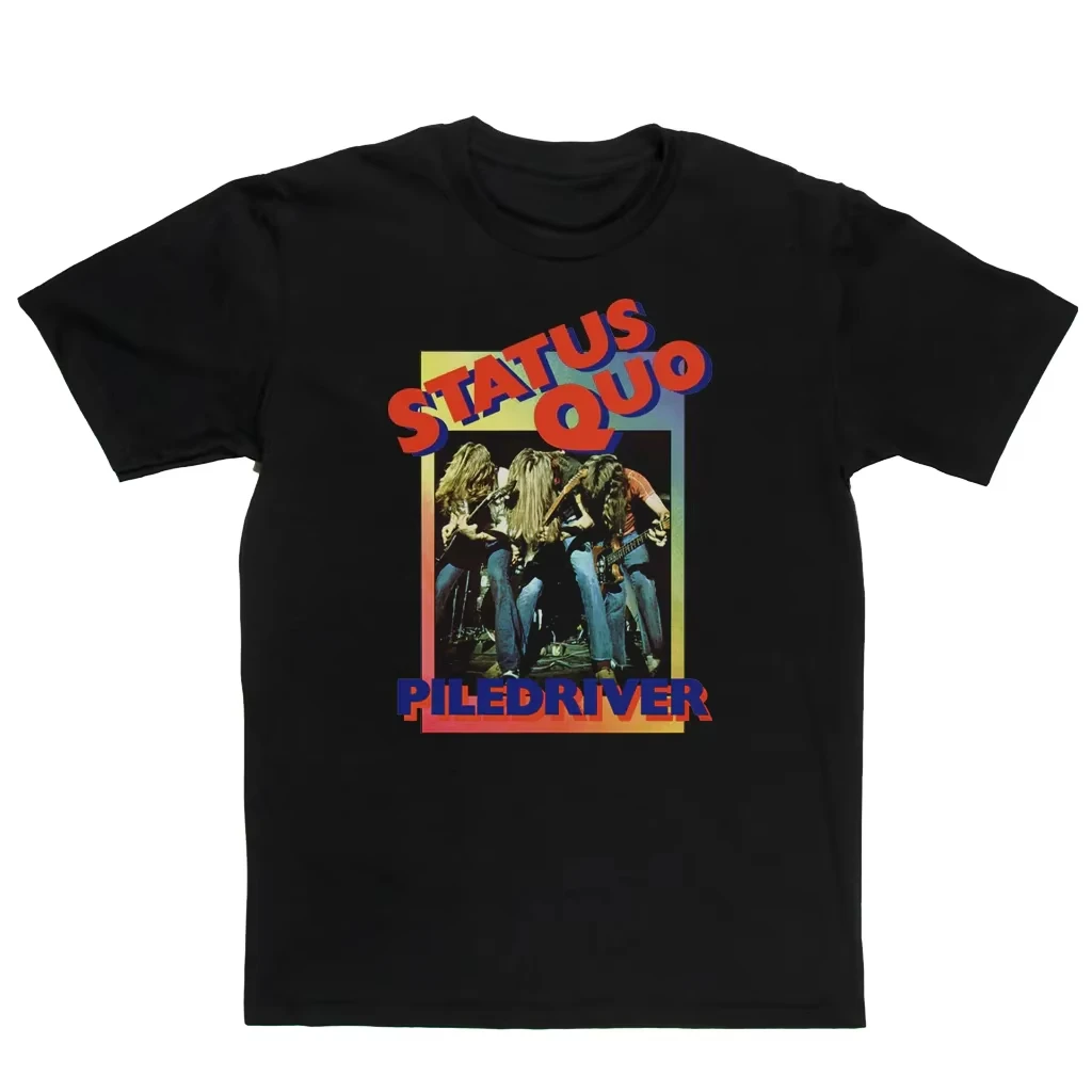 الحالة Quo Piledriver الاتجاه الملابس نمط الطباعة الصيف الفاخرة العلامة التجارية القطن الرجال والنساء تي شيرت قصيرة الأكمام