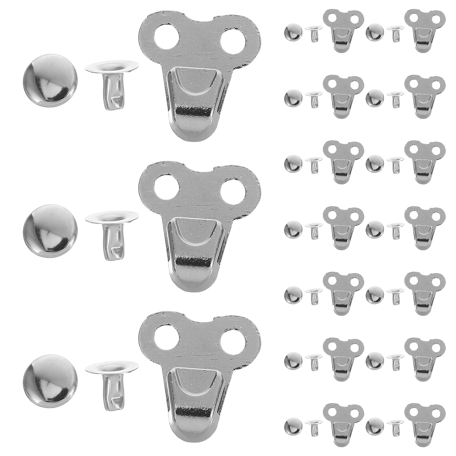 

20pcs Repair Rivets Alloy Shoe Boots Buckles Eyelets Lace Hooks Replacement Silver Sneakers Hiking Climbing Outdoor Camera