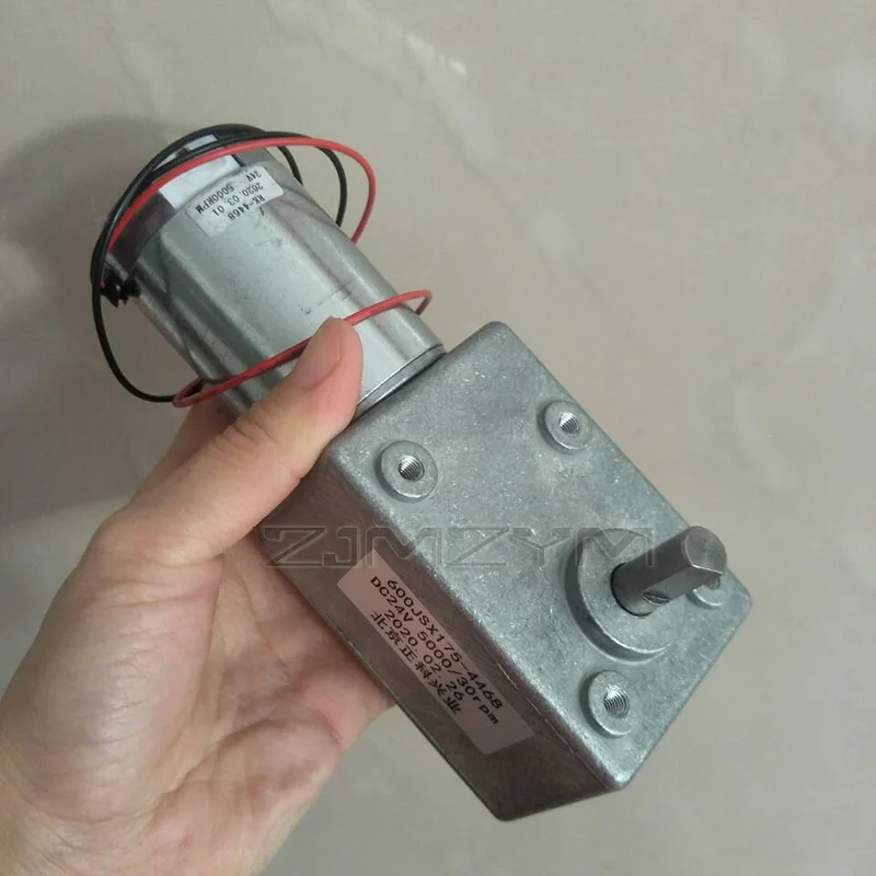 600JSX-4468 600JSX175-4468 Square Gear Reduce Box Self-Lock 24V Motor High Torque Speed 5/10/15/30/60/100RPM Single Shaf