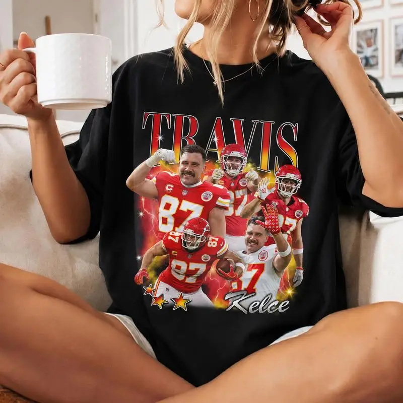 Women's Men's T-shirt, #TravisKelcee Comfort Colors Shirt, Kelce Football Shirt,Vintage Football Graphic Tee, Game Day Fan Gift, youth clothing, men's stuff, kids clothing boys, streetwear