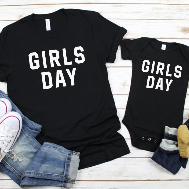 

Girls' Day Shirts Mommy and Daughter Matching Tshirts Girl Mom Shirts Birthday Gifts Matching Family Outfits L